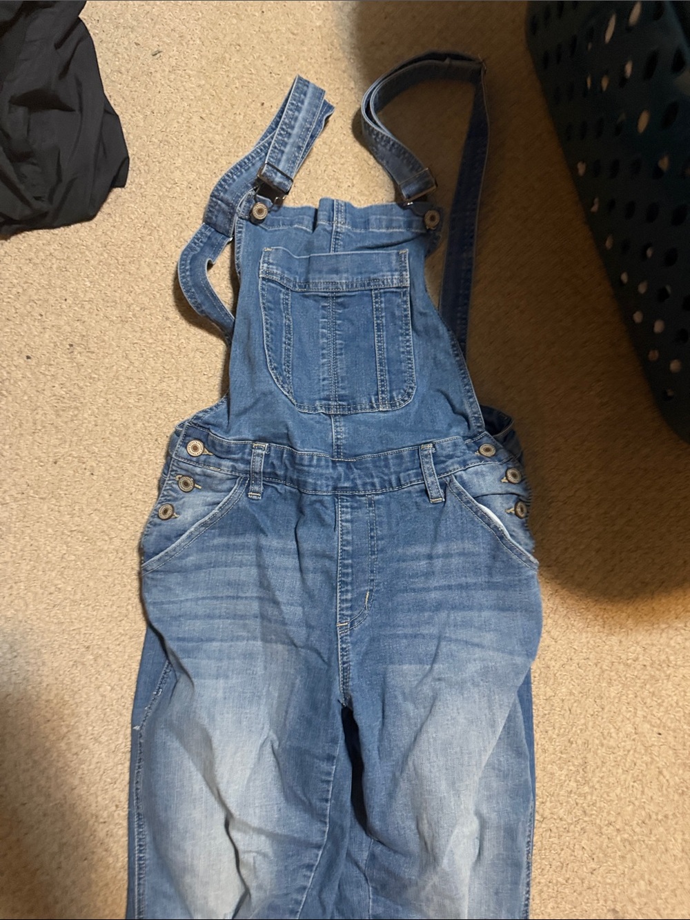 KanCan Women's Light Blue Denim Overalls